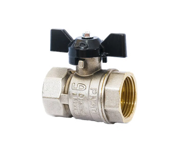 Кран шаровой латунный Ду 20 ВВ Ру 40 бабочка