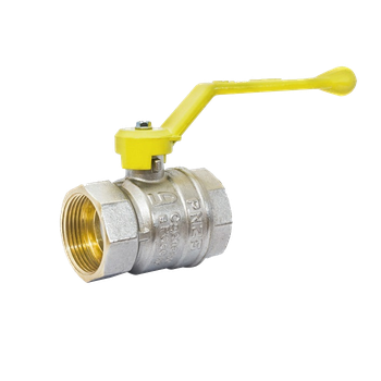 Кран шаровой латунный Ду25 Ру40 (1") В-В ручка никель