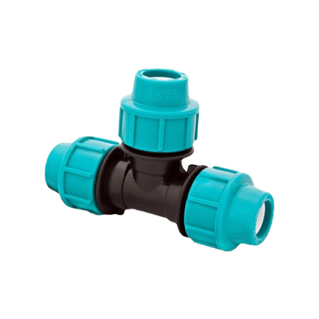 Тройник 50 х 25 х 50 (ПНД, STR) компрессионный